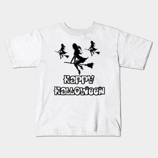 Pretty Halloween Witches - Happy Halloween - 1510201451 Kids T-Shirt